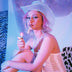 White neon cowgirl hat glowing bright for bulk purchase party planning group celebrations and western costume fashion