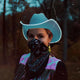 White LED space cowgirl hat glowing for bridal parties wedding celebrations and western costume fashion outfits
