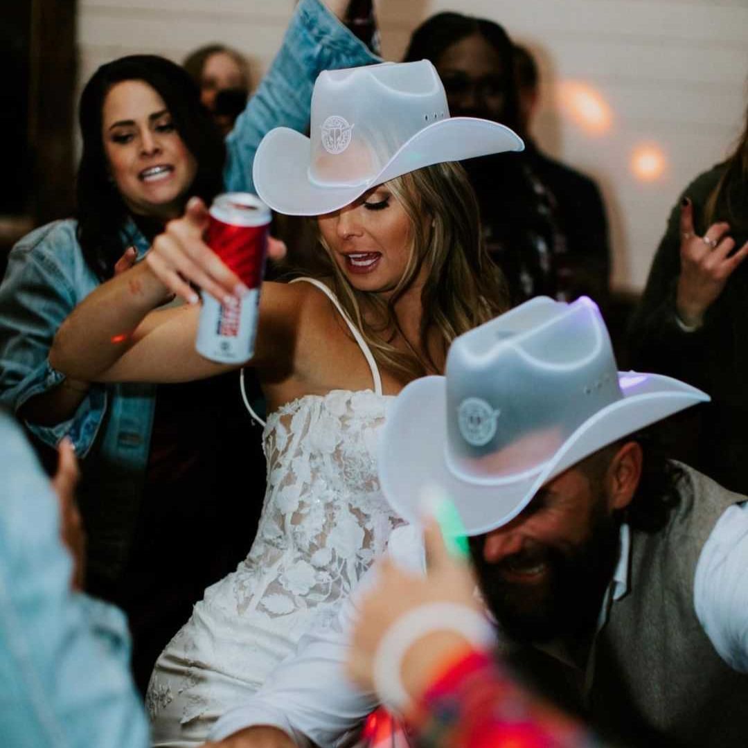 White LED Neon Cowboys Hat - Neon Cowboys - Neon Cowboys Hat - 