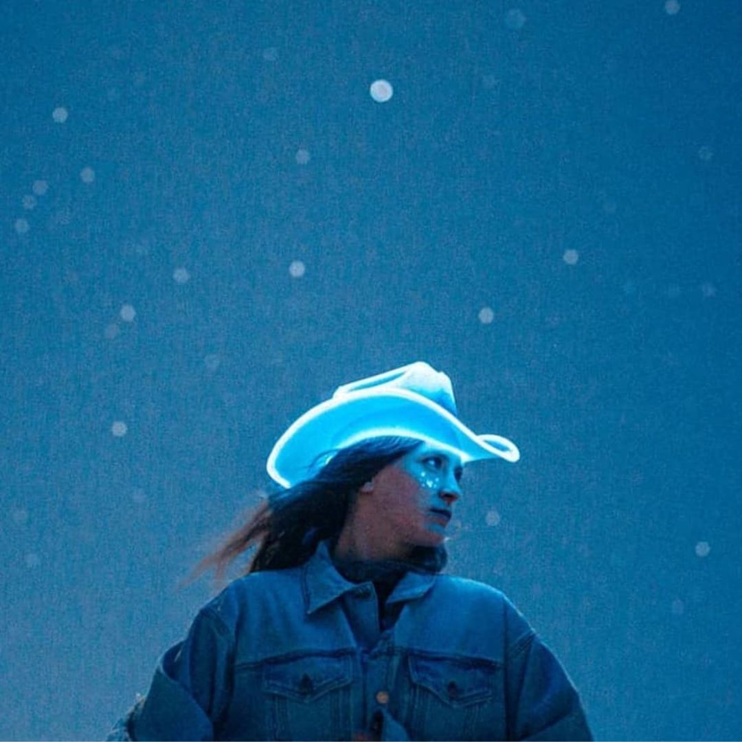 White LED Neon Cowboys Hat - Neon Cowboys - Neon Cowboys Hat - 