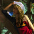 White LED cowgirl hat glowing bright for wedding reception parties ranch themed celebrations and western bridal fashion