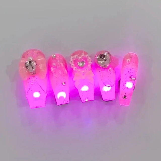 Wireless Press - On Nails - Neon Cowboys - Accessories - LEDNailsPLuxeXS