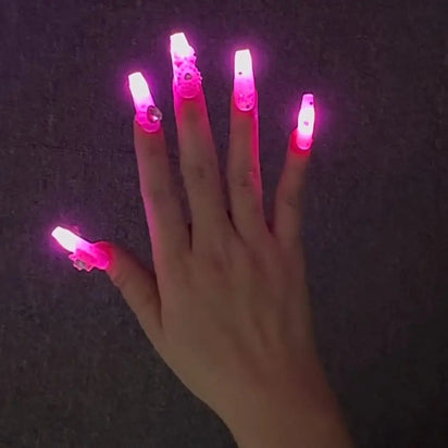 Wireless Press - On Nails - Neon Cowboys - Accessories - LEDNailsPLuxeXS