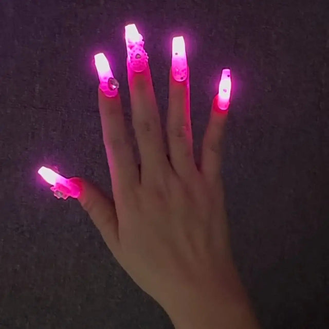 Wireless Press - On Nails - Neon Cowboys - Accessories - LEDNailsPLuxeXS