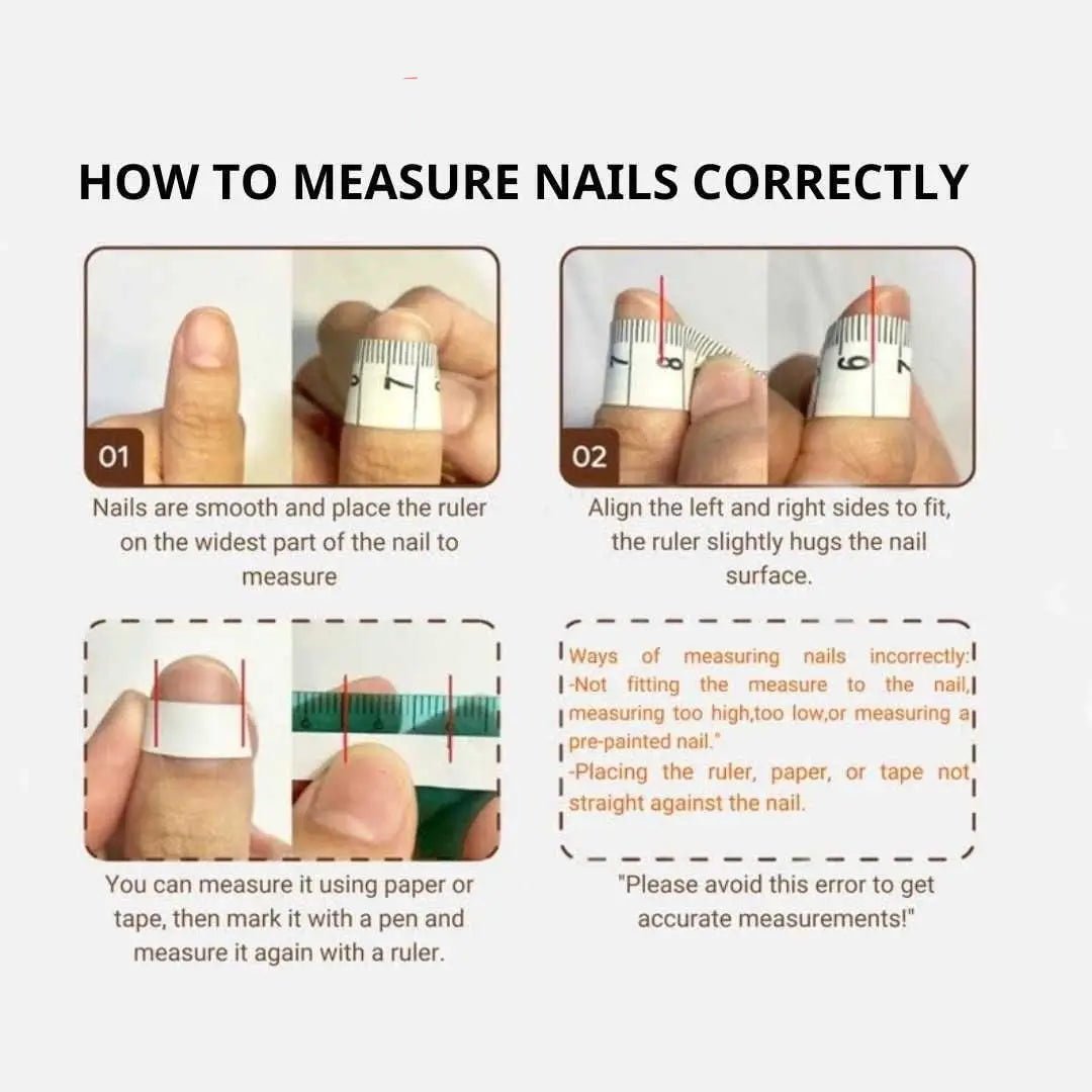 how to measure your press on nails correctly for neon cowboys light up led nails for parties and events