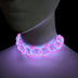Y2K Purple LED Choker - Illuminated Chain Link Necklace - Retro 2000s Fashion Jewelry - Light Up Rave Accessory for Glow Parties, Music Festivals, Concerts