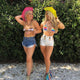Yellow cowgirl hat glowing with bright LED lights ideal for Nashville bachelorette party planning and western costume celebrations
