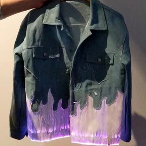Light Up Flame Denim Jacket