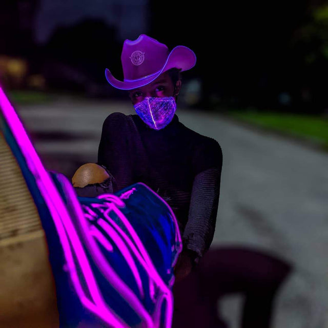 Color Changing Glow Mask - Neon Cowboys - Facemask - 51050559