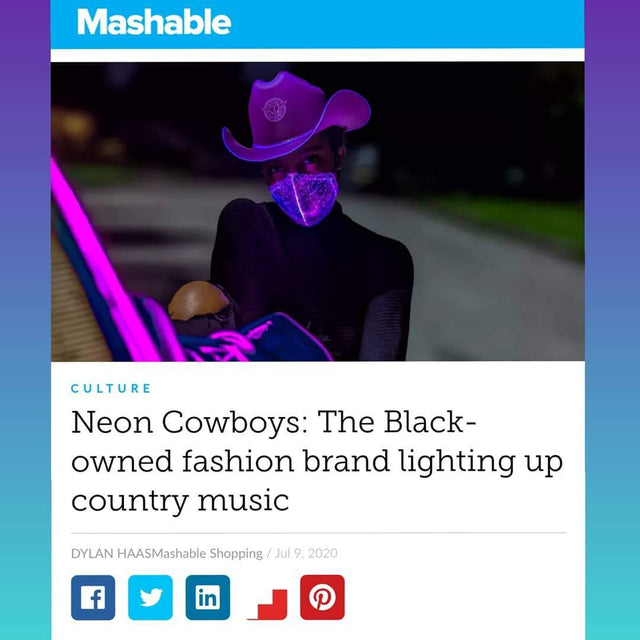 Color Changing Glow Mask - Neon Cowboys - Facemask - 51050559