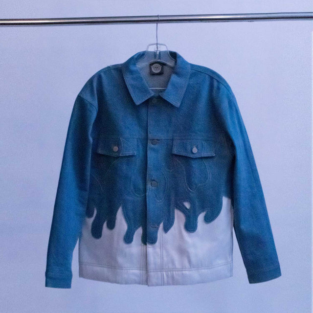Light Up Flame Denim Jacket - Neon Cowboys - Apparel - 