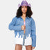 Light Up Flame Denim Jacket - Neon Cowboys - Apparel - 