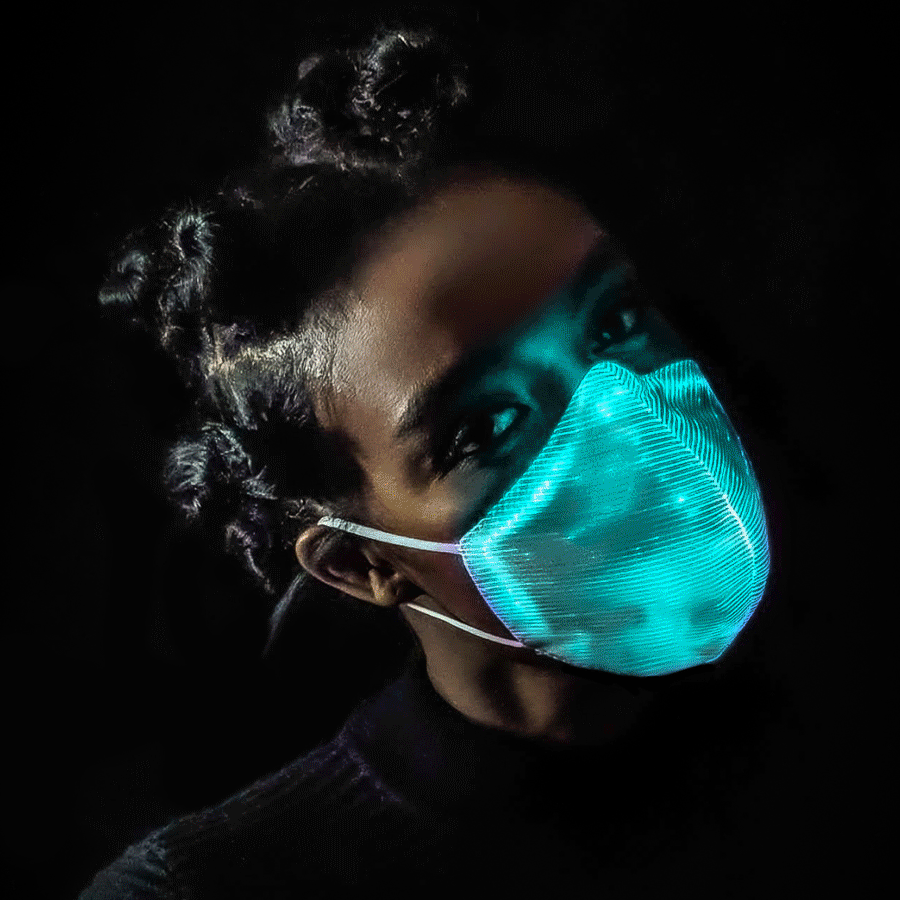 Masque d'éclat changeant de couleur