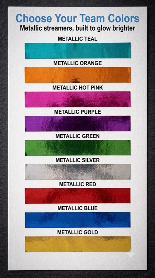 Team streamer colors for LED pom poms